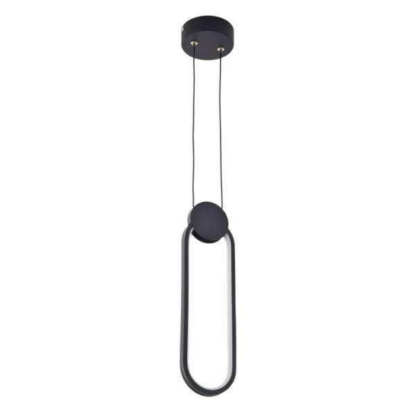 Подвесной светильник LED4U 8576 BK черный, 24W, 3000-6000К, без пульта, 110*1640*20мм