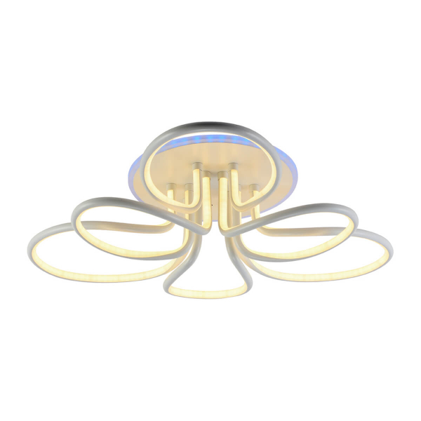 Светодиодная люстра 6009/3+3A WHT 168W+8W RGB пульт ДУ