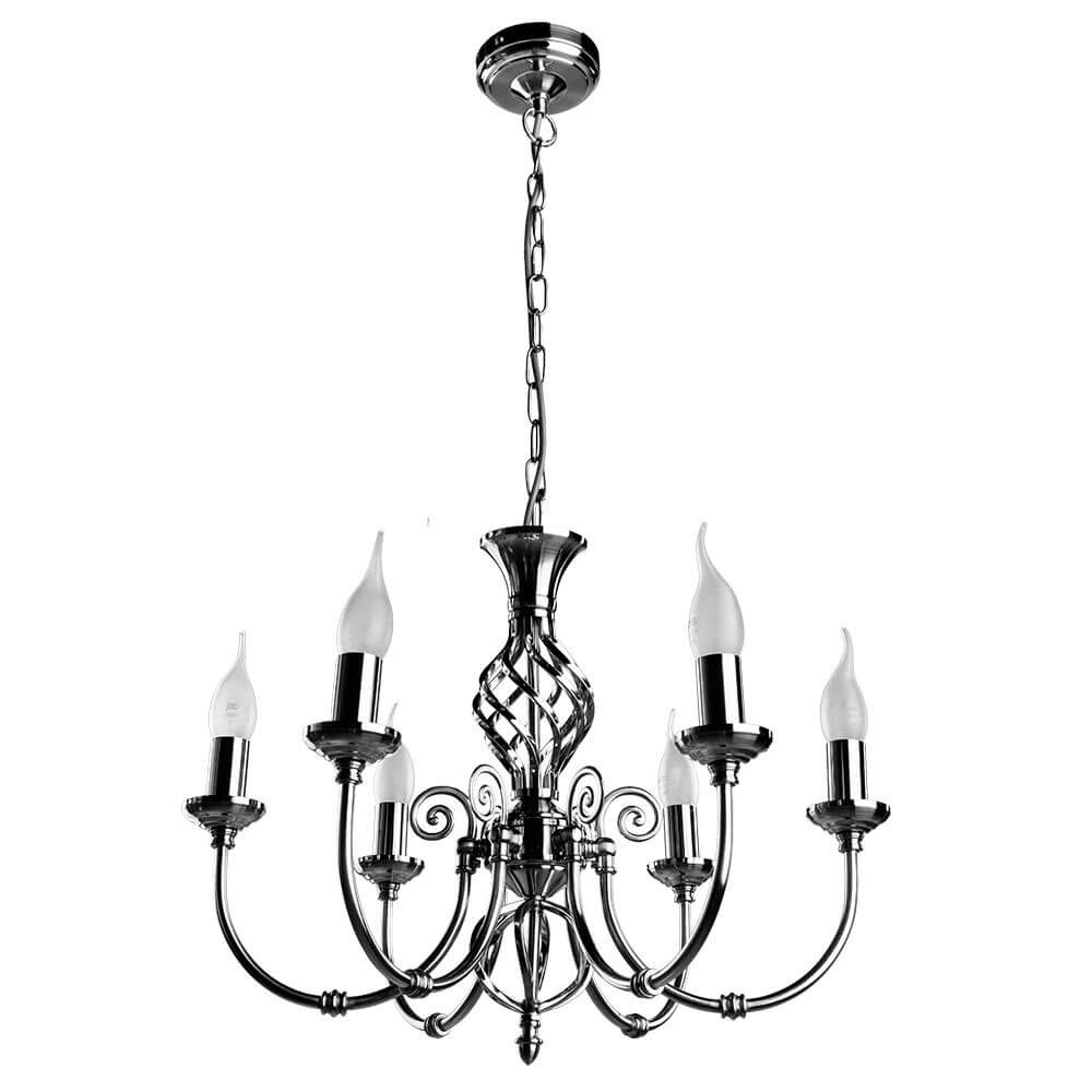 Подвесная люстра Arte Lamp Zanzibar 6*E14 серебро