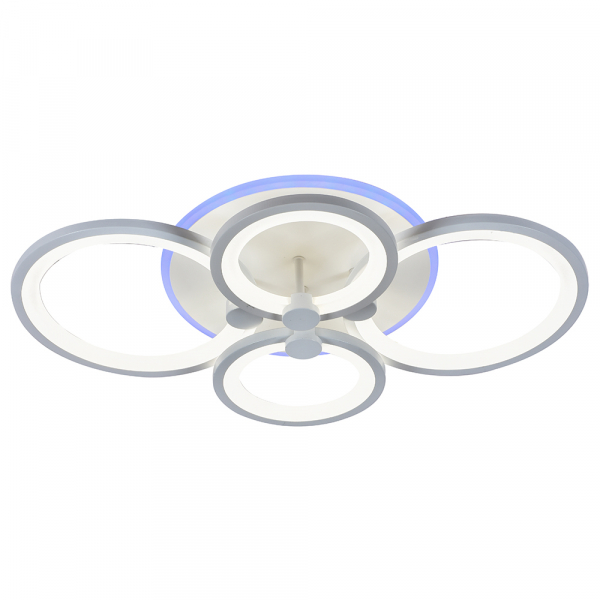 Люстра светодиодная Profit Light 8077/4 WHT 100W+8W RGB 3000-6000K пульт
