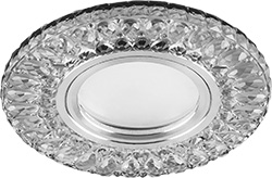 Светильник встраиваемый с белой LED подсветкой Feron CD906 MR16 G5.3 белый, хром, 15LED*2835 4000K