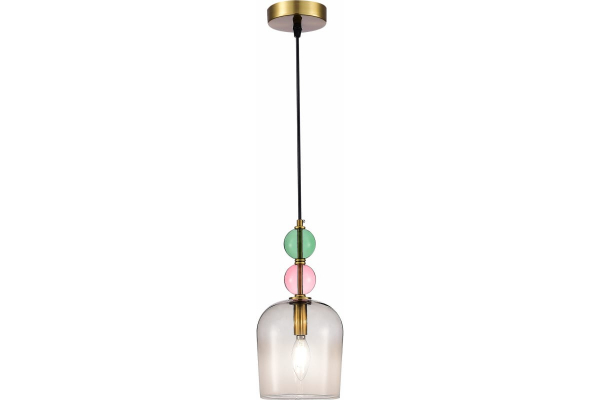 Подвесной светильник ST Luce GEA SL2000.223.01 золотистый/розовый E14 1*40W