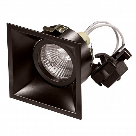 Встраиваемый светильник Lightstar Domino Quadro 214507 MR16 черный (в комплекте)