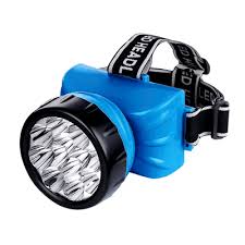 Фонарь налобный аккумуляторный HLA 09B 12LED 120Lm 15ч 2 режима, з/у 230В СИНИЙ IN HOME