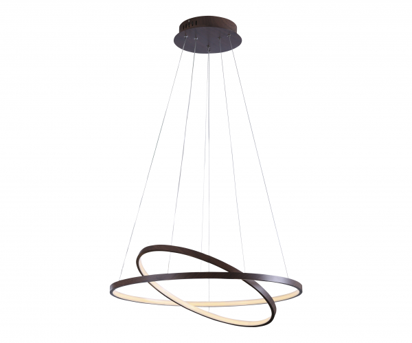 Подвесной светодиодный светильник Kink Light Тор-Трек орех d50+35 h120 Led 30W