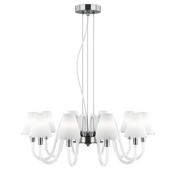 Подвесная люстра Lightstar Bianco 10*G9 ХРОМ (в комплекте) 