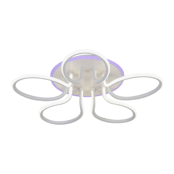 Люстра светодиодная ProfitLight 120W+8W RGB 6049/5 WHT 3000-6000K 8900lm пульт