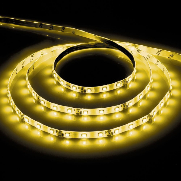 Cветодиодная LED лента Feron LS603, 60SMD(2835)/м 4.8Вт/м 5м IP20 12V желтый