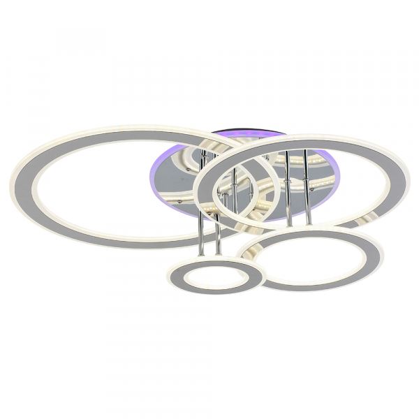 Люстра светодиодная Profit Light 8881/4C CHR 130W+10W RGB 3000-6000K 9800lm пульт