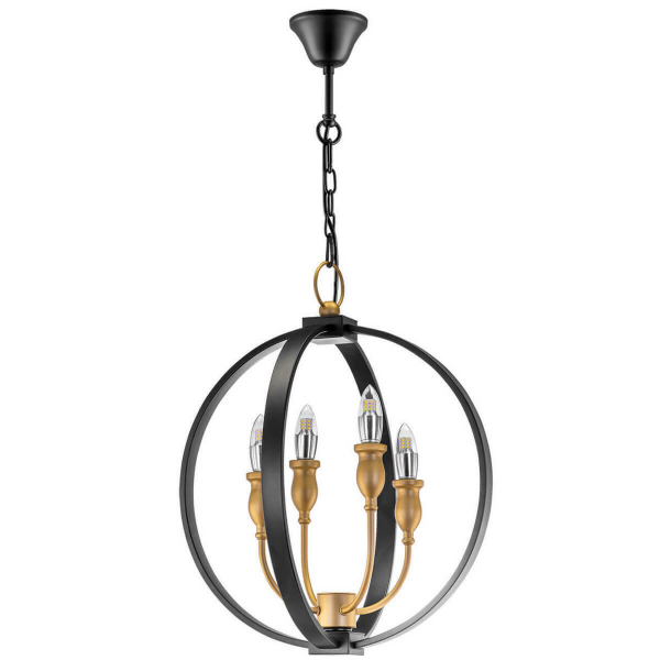Подвесная люстра Lightstar Cero 4*E14 D460 H590 черный/золото (SD1351/4)