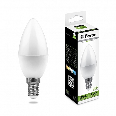 Лампа светодиодная Feron LB-97 Свеча E14 7W 4000K