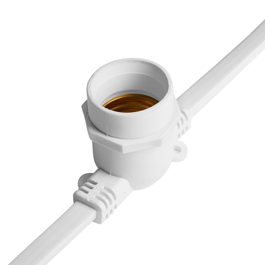 Гирлянда Feron CL25-25 230V 100 E27 белый, шаг 25cm, IP 65, 25м +1,5м шнур (кратно 25м)