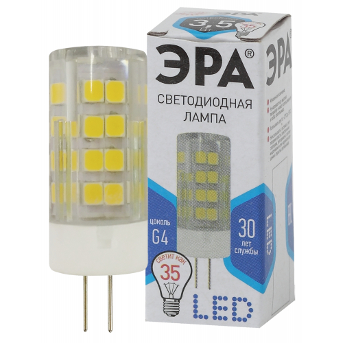 Лампа светодиодная LED JC-3,5W-220V-CER-840-G4 ЭРА