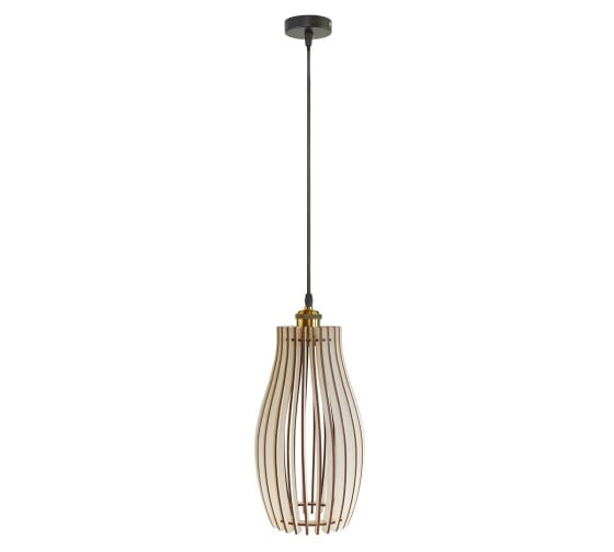 Подвесной светильник из дерева GLANZEN ART-0004-60-white