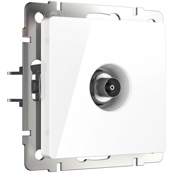 Розетка ТВ оконечная белая WL01-TV W1183001 WERKEL