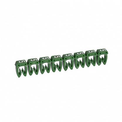 Маркер каб. 1.5-2.5кв.мм CAB3 "5" зел. (уп.1200шт) Leg