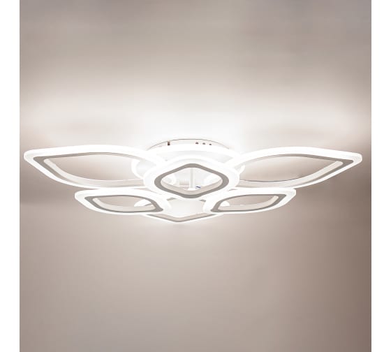 Светодиодная диммируемая люстра GLANZEN LED-0100-LOTUS-white с пультом управления