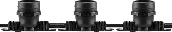 Гирлянда 230V 200 E27 черный, шаг 50cm, IP65, 100м +1,5м шнур,  CL50-100