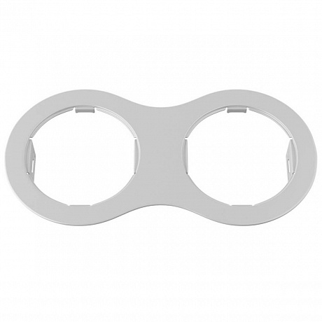 Рамка Lightstar Domino Double Round MR16 белый (в комплекте) 
