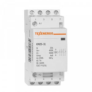 Контактор модульный КМ25-31 25А 3НО+1НЗ 230В Texenergo