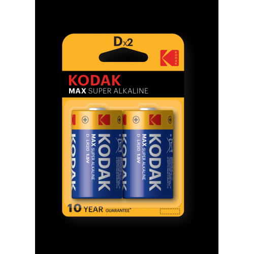 Батарейки Kodak LR20-2BL MAX SUPER Alkaline [KD-2] цена за шт.