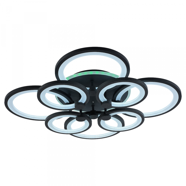Люстра светодиодная Profit Light 8077/4+4 GRP 192W+11W RGB 3000-6000K 14200lm пульт
