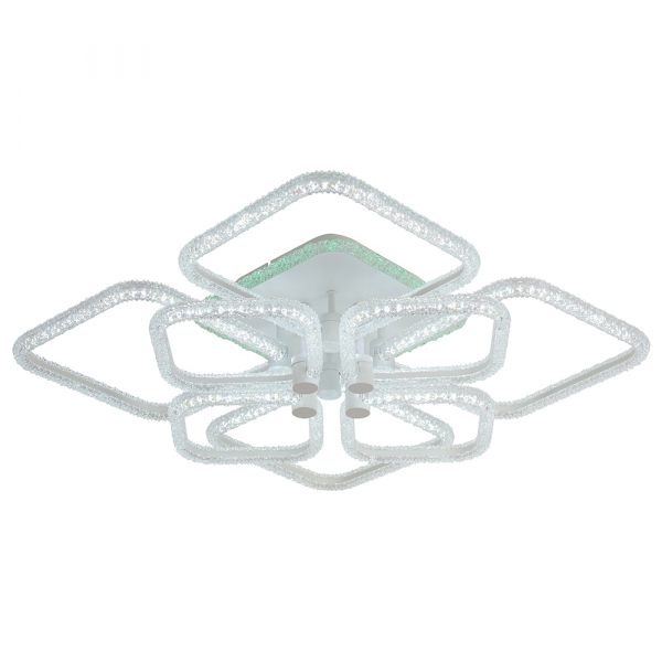 Светодиодная люстра Profit Light 8049/4+4 WHT A 200W+8W RGB 3000-6000K пульт