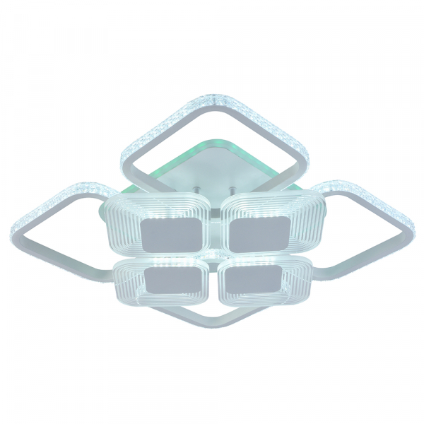 Люстра светодиодная ProfitLight 5886/4+4A WHT 160W+10W RGB 3000-6000K 11900 lm пульт 