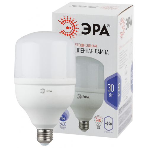 Лампа светод. ЭРА STD LED POWER T100-30W-6500-E27 ЭРА колокол холод. днев. свет