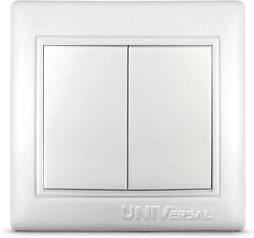 Выключатель 2-кл. СП Севиль 10А IP20 бел. Universal
