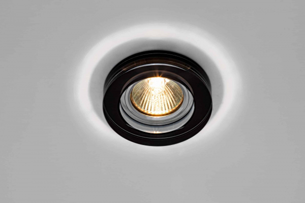 *Светильник декоративный MR16 CRYSTAL 27 BLACK потолочный, ограненное стекло ЧЕРНЫЙ