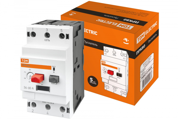 Пускатель ПРК32-6,3 In=6,3A Ir=4-6,3A Ue 660B TDM