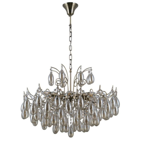 Подвесная люстра Omnilux Sanremo OML-70703-08 8*E14 D630 H440/1090мм бронза