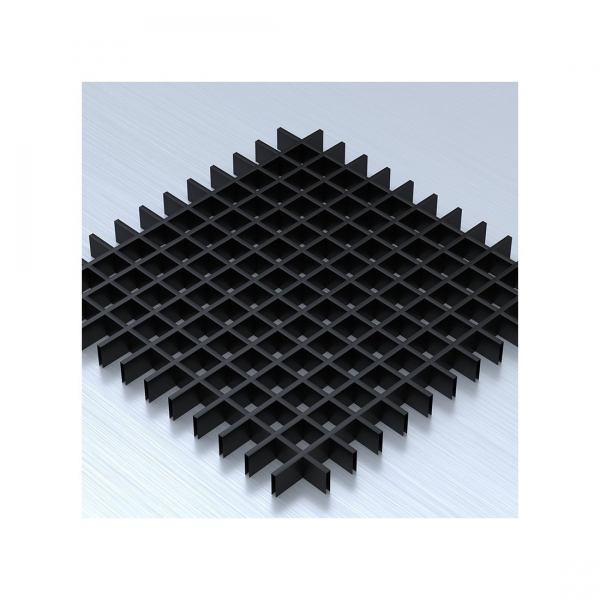 Потолок Грильято 50х50, h=30, b=10, RAL 9011 черный