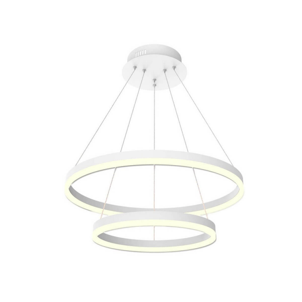Подвесной светодиодный светильник Kink Light Тор-Эко белый d60+40 h-120 Led 50W 