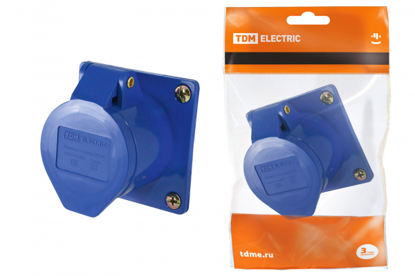 *Розетка 413 скрытая 2Р+РЕ 16А 220В IP44 TDM
