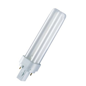 Лампа КЛЛ энергосберегающая 18Вт G24D-2 Dulux D 18W/830 3000К теплый белый свет 153х34 OSRAM