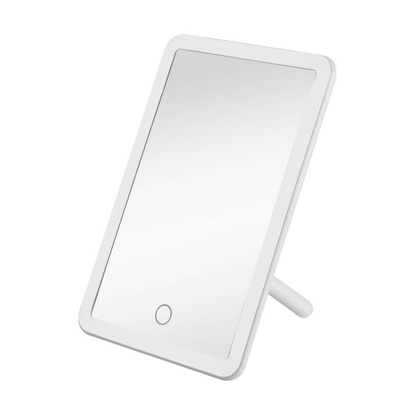 Зеркало с подсветкой TLD-591 White /LED/80Lm/6000k/Dimmer/S/N с диммером часы белый