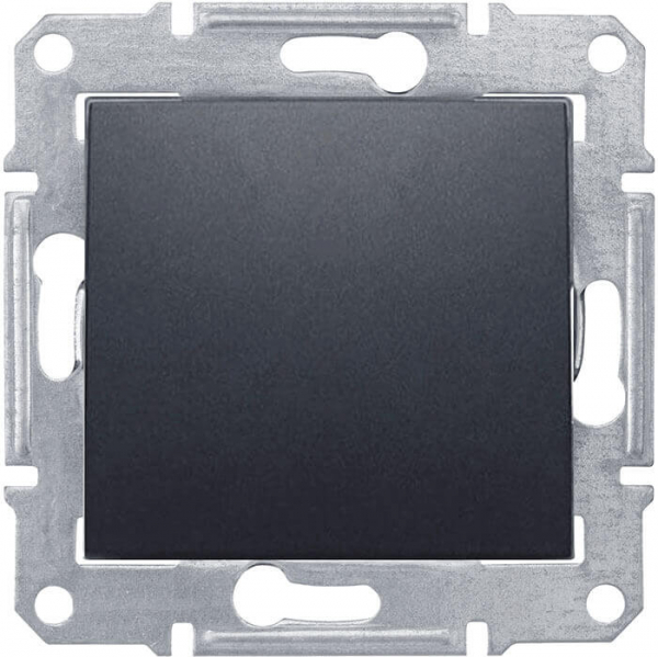 Механизм выключателя 1-кл. СП Sedna 10А IP20 (сх. 1) 250В графит SchE