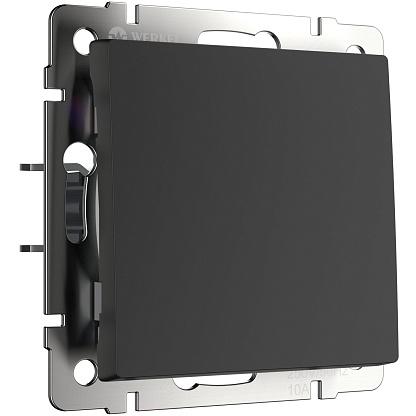 Выключатель 1-кл черный матовый Werkel WL08-SW-1G W1110008