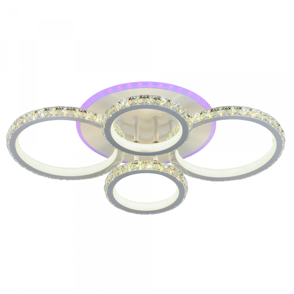 Люстра светодиодная Profit Light 18052/4 WHT 176W+8W RGB 3000-6500K пульт