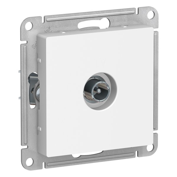 Механизм розетки TV ATLAS DESIGN проходной 4DB бел. SchE