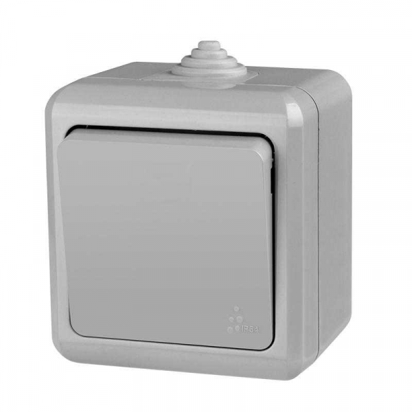 Выключатель 1-кл. ОП Dita IP54 10A 250В сер. TOKOV ELEKTRIC TKL-DT-VI-C06-IP54