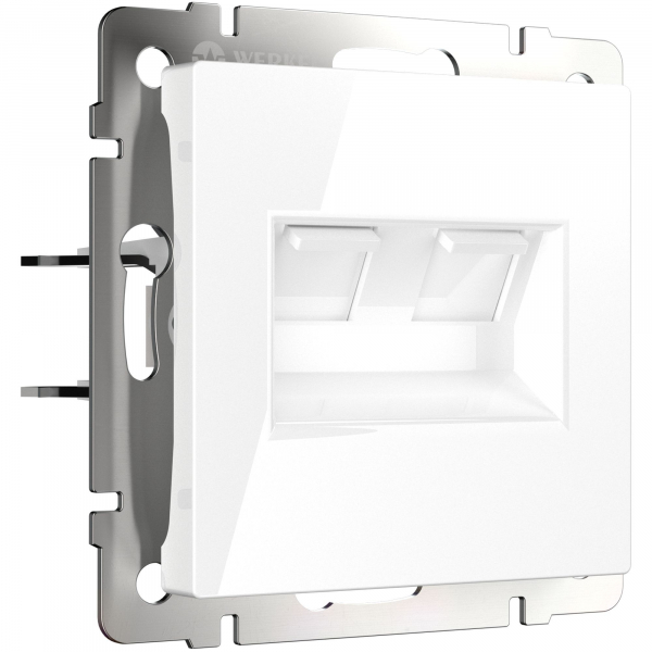 Розетка интернет двойная RJ-45 белый WL01-RJ45+RJ45 WERKEL W1181101