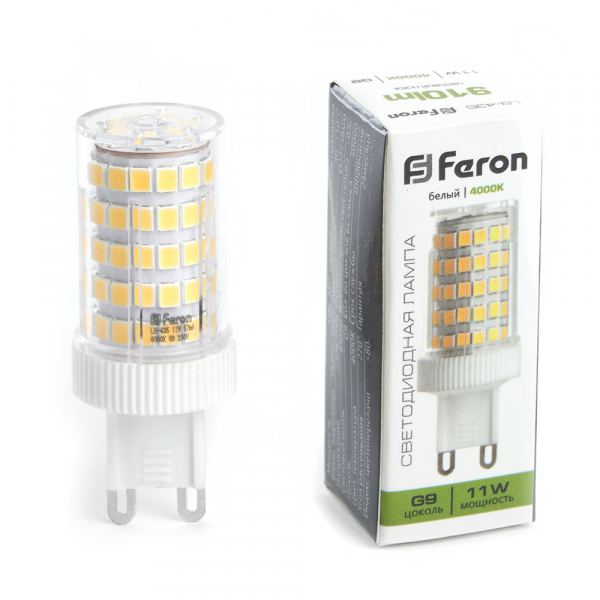 Лампа светодиодная Feron LB-435 G9 11W 4000K 230V
