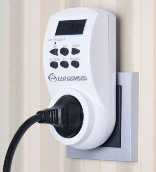 Розетка-таймер Elektrostandard TMH-E-4 16A x1 IP20 белый