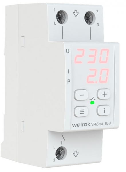 Реле напряжения с контролем тока welrok VI-63