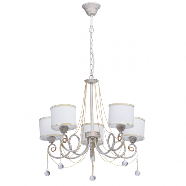 Подвесная люстра MW-Light Виталина 10, 5*E14 2700K D600 H710/960 белая