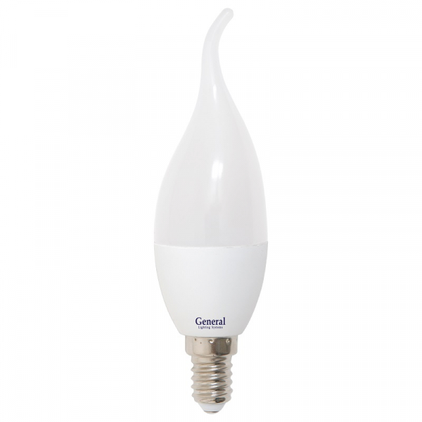 Лампа General "Свеча на ветру" GLDEN-CFW-8Вт-230В-E14-6500К