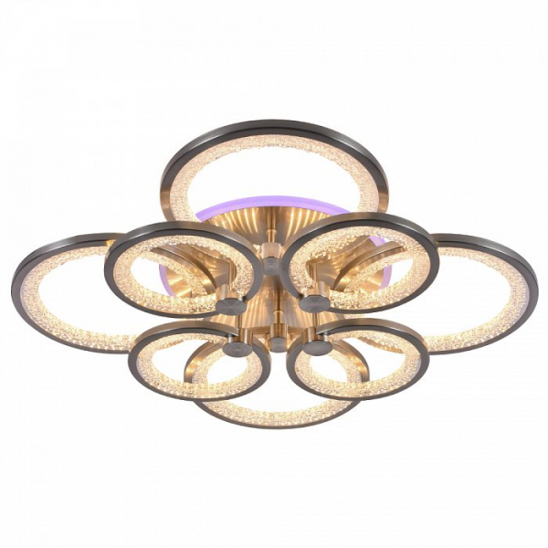 Люстра светодиодная Profit Light 8002/4+4 NKL 192W+8W RGB 3000-6000K пульт